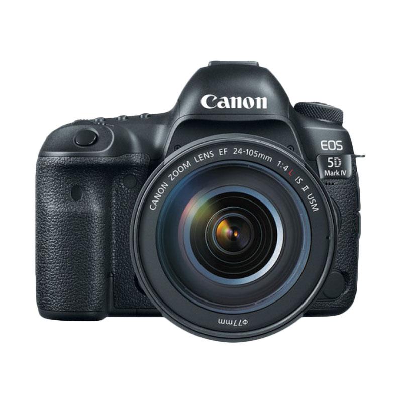 Canon EOS 5D Mark IV Kit 24-105mm IS II USM Kamera DSLR - Black + Free LCD Screen Guard + Canon Connect Station CS100