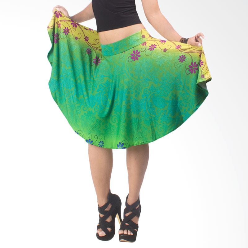 Yovis Umbrella Skirt Rok Wanita - Green Rose