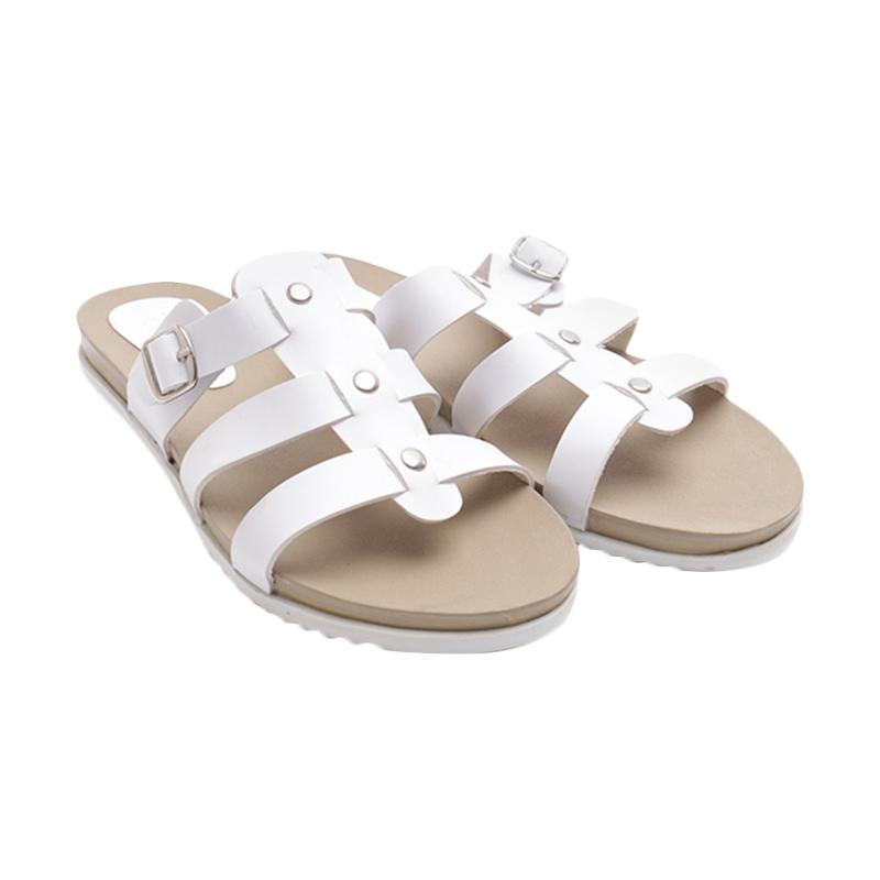 Dr Kevin 27325 Ladies Flat Sandals - White