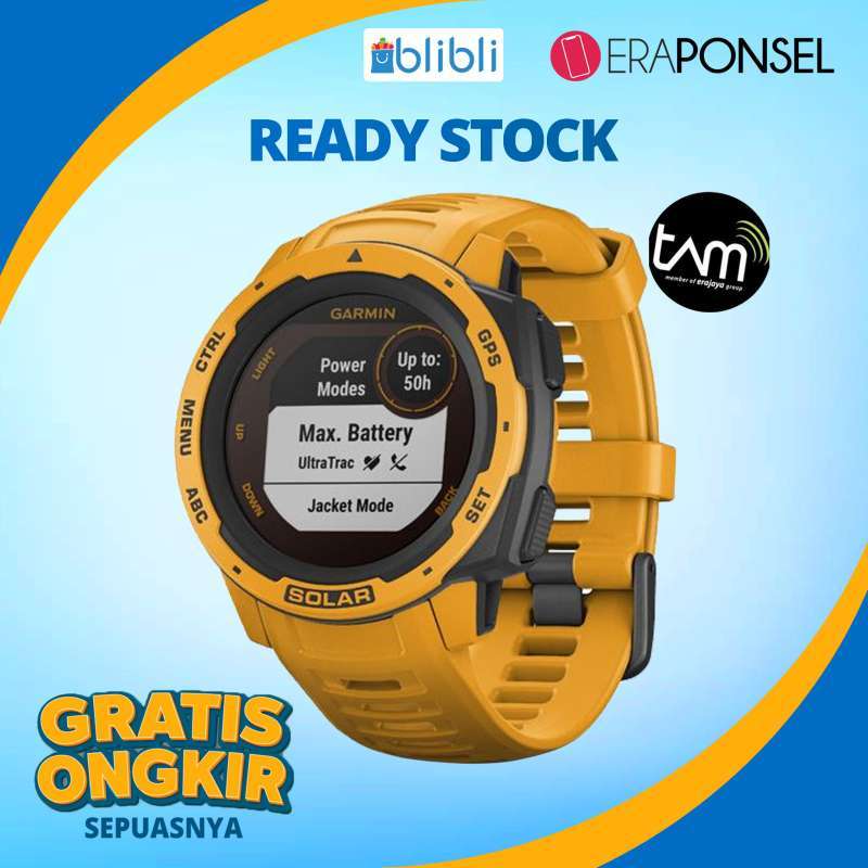 Jual Garmin Instinct Solar Gps Watch Garansi Resmi Online Januari 2021 Blibli