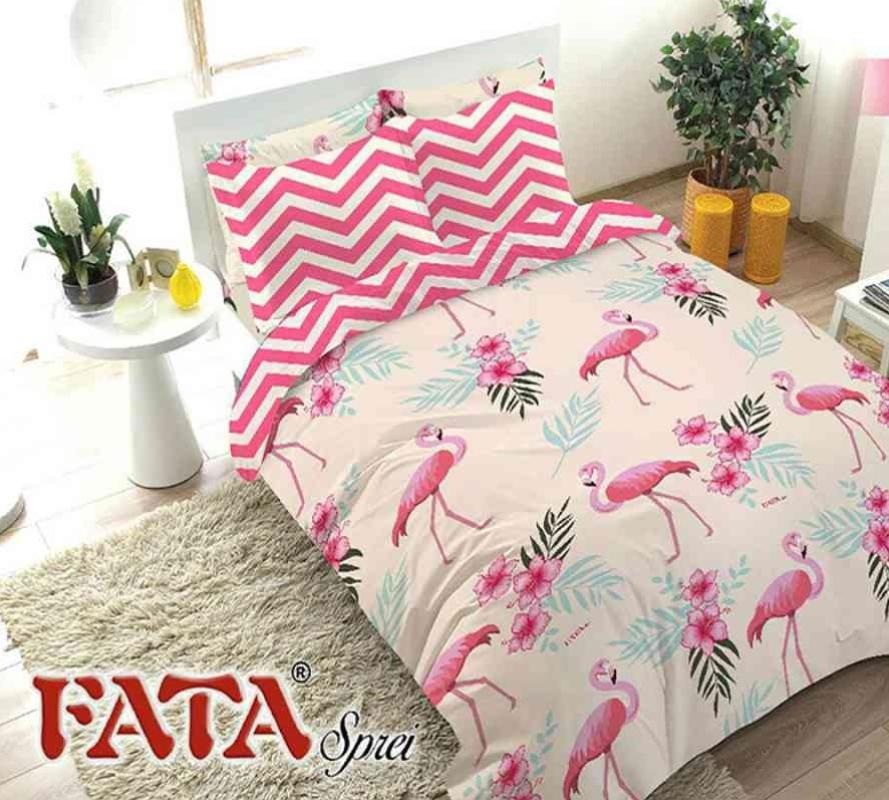 Jual Fata Motif Flamingo Pink Set Sprei Flat Dan Bedcover Murah Mei 2021 Blibli