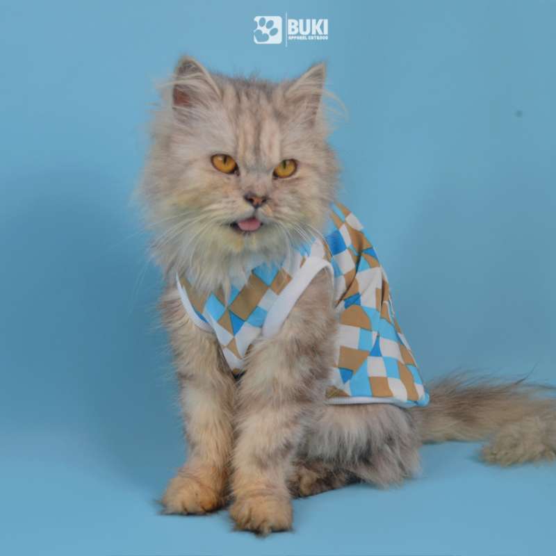 Baju Kucing / Baju Kucing Murah / Baju Untuk Kucing / Baju Anjing / Baju  Anjing Kecil / Baju Untuk Anjing - BUKI T-SHIRT STYLE BLUE TANK
