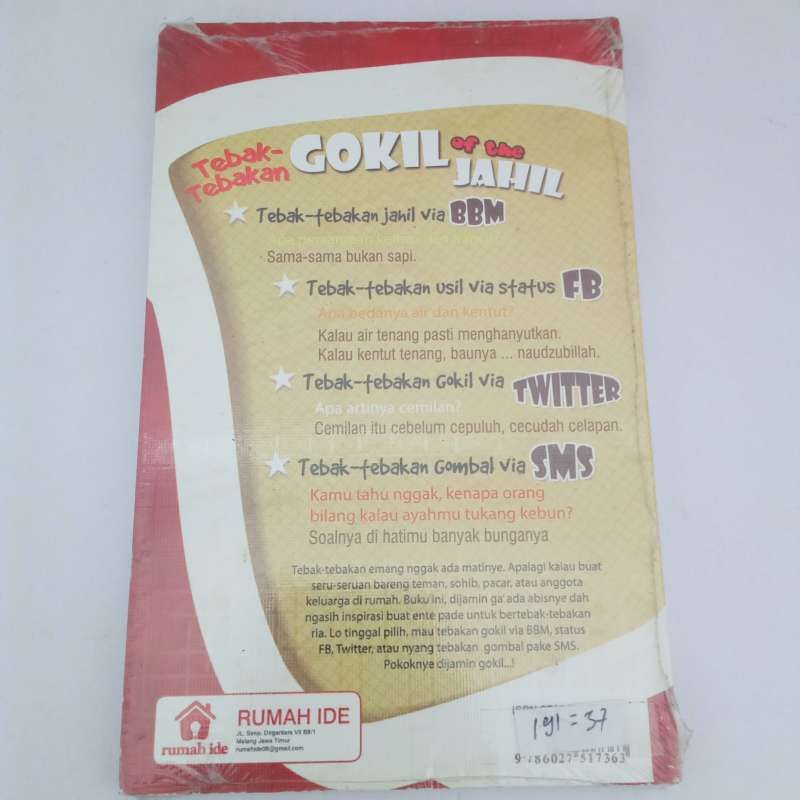 Jual Buku Obral Super Murah Tebak Tebakan Gokil Of The Jahil Multicolor Di Seller Fmqs Book Store Kab Bandung Jawa Barat Blibli