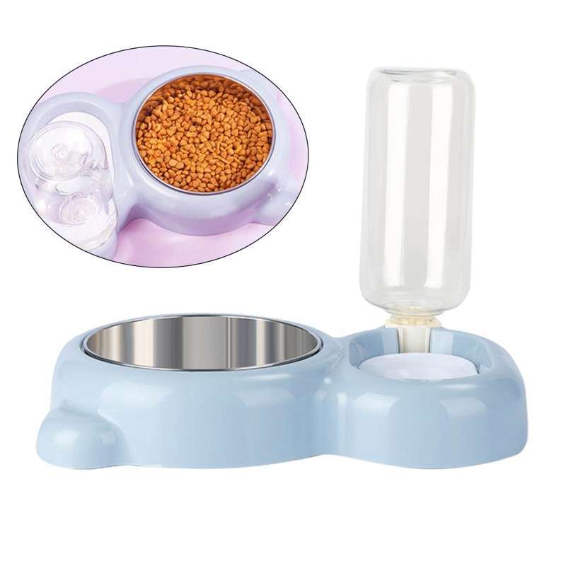 Jual Double Dog Cat Bowls Pet Automatic
