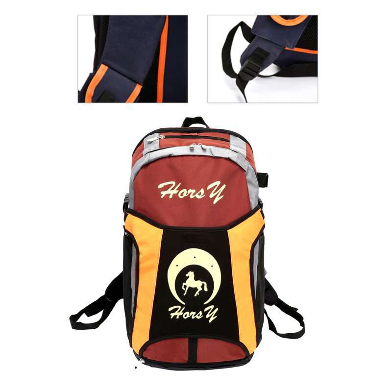 Equestrian backpack hot sale with helmet holder