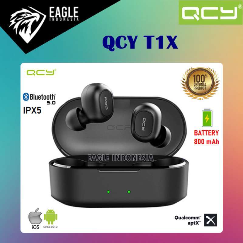 Jual QCY T1X APTX TWS Hi Fi Headset Earphone Bluetooth 5.0 di