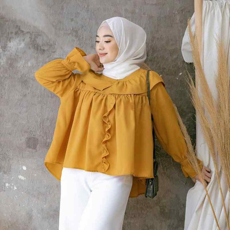 Atasan Wanita Ervina Blouse Baju Blouse Wanita Atasan Lucu Adem Terbaru Juli 2021 Harga Murah Kualitas Terjamin Blibli
