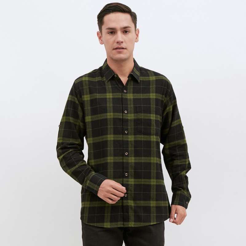 Forest green flannel Clearance