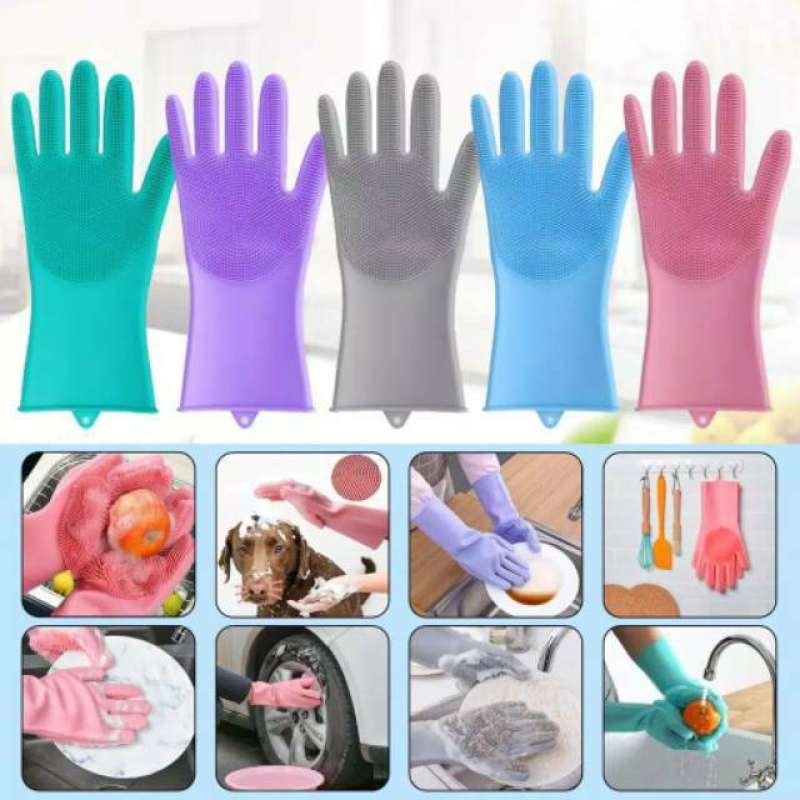 Jual Sarung Tangan Karet Cuci Piring Gloves Silikon Pencuci Piring