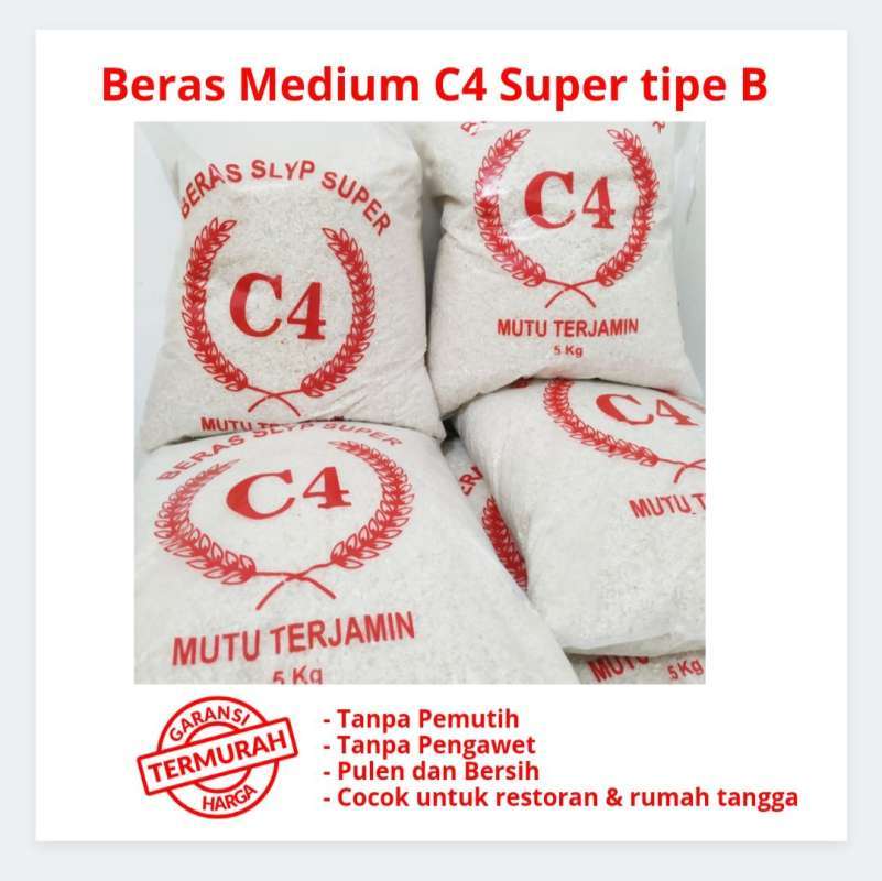 Jual Beras C4 Super Medium Tipe B Beras Slyp Super Murah Mei 2021 