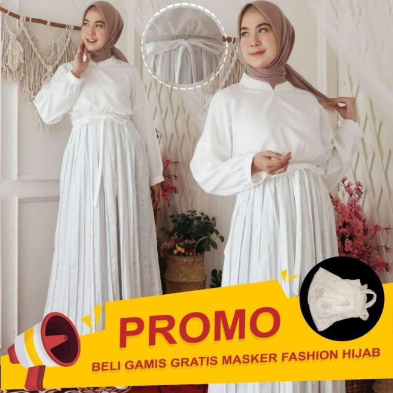 Jual Gamis Ghina Bw Brokat Glitter Premium Rok Plisket Bahan Moscrepe Murah Mei 2021 Blibli