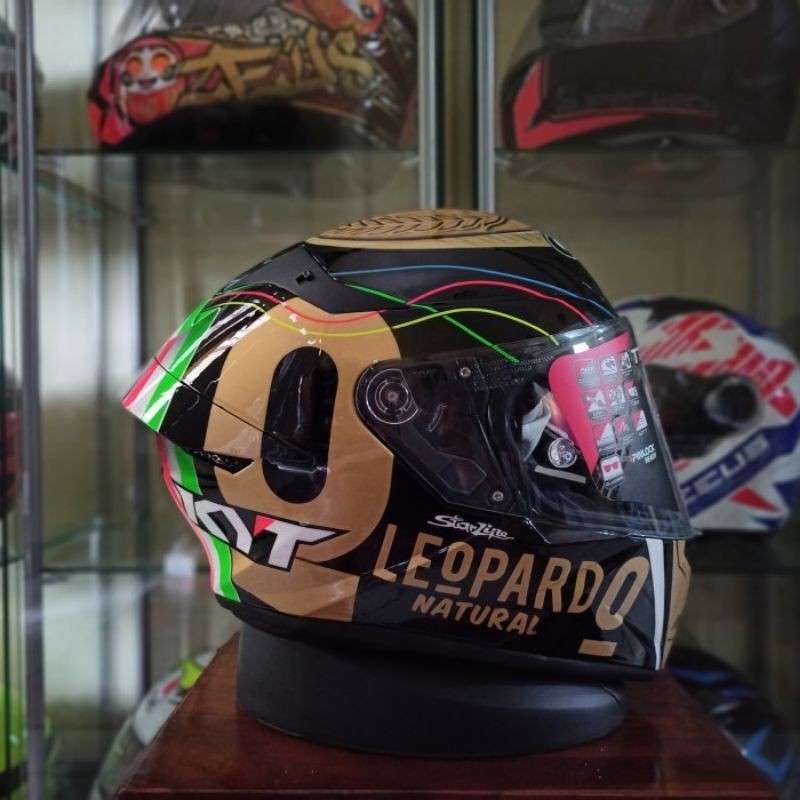 helm KYT tt course repaint leopard new 