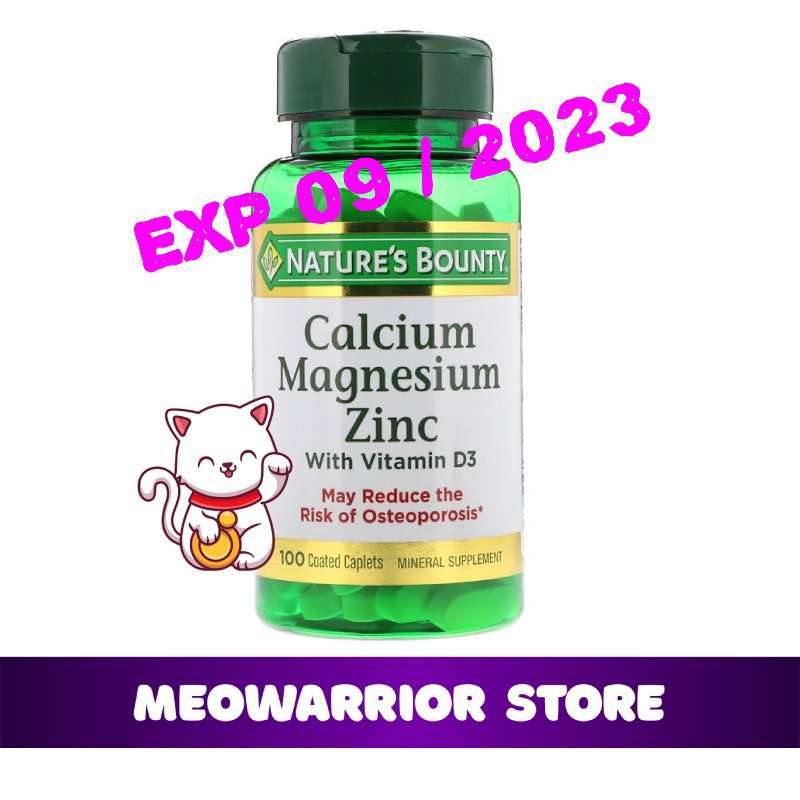 natures bounty calcium magnesium zinc dengan vitamin d3 100 tablet