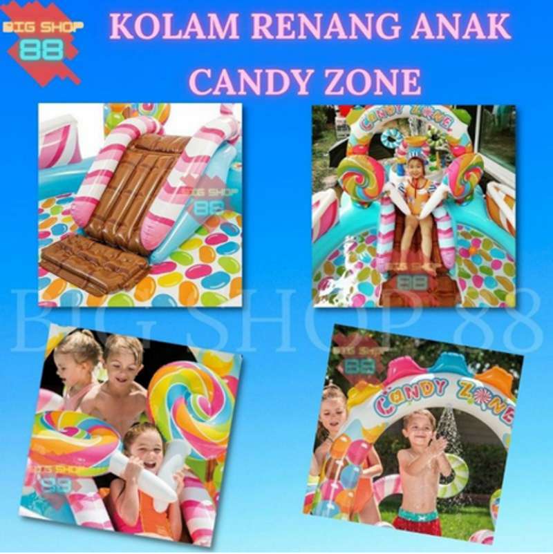 Jual Kolam Intex Kolam Renang Perosotan Anak Candy Zone Play
