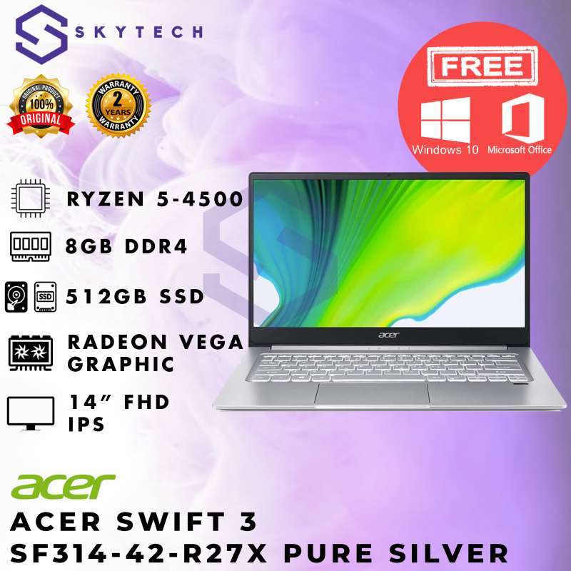 Jual Laptop Acer Swift 3 Ryzen 5 8gb 512gb Sf314 42 R27x Untuk Editing Ryzen 5 Ram 8 Gb Ssd 512 Gb Murah Mei 2021 Blibli