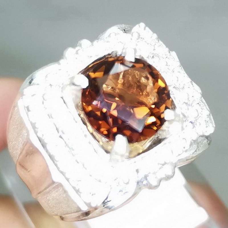 Jual Cincin Batu Akik Asli Champagne Topaz Yellow Kuning Natural