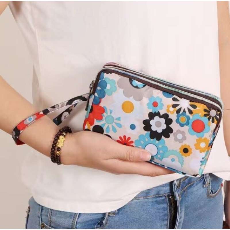 Jual W127 Dompet Wanita Hp 3 Resleting Eco Multifungsi Pouch 3 Ruang Murah Mei 2021 Blibli