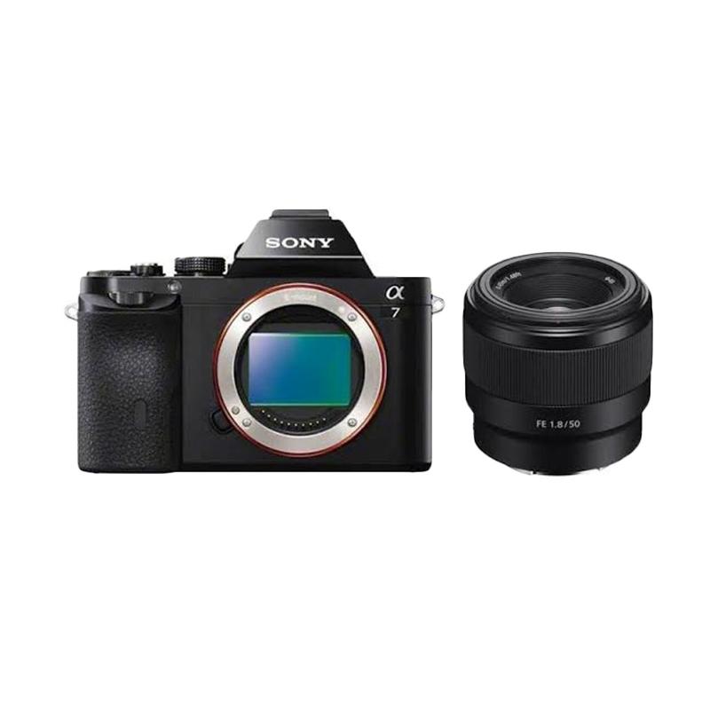 SONY A ILCE 7 Kamera Mirrorless with Lensa SEL 50mm f/1.8 Full Frame