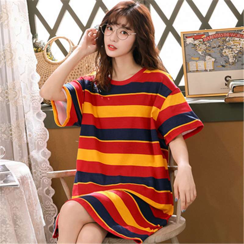 Jual Daster Korea Lengan Pendek Orange Stripped Murah Juni 2021 Blibli