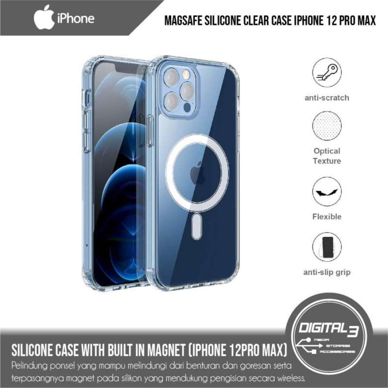 Soft Silicone Clear Case Magsafe Iphone