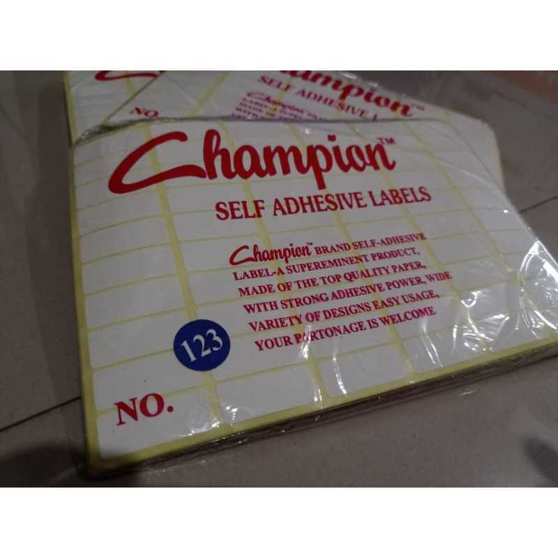Jual Label Harga Champion No. 123 12 x 30 mm di Seller TG JKT