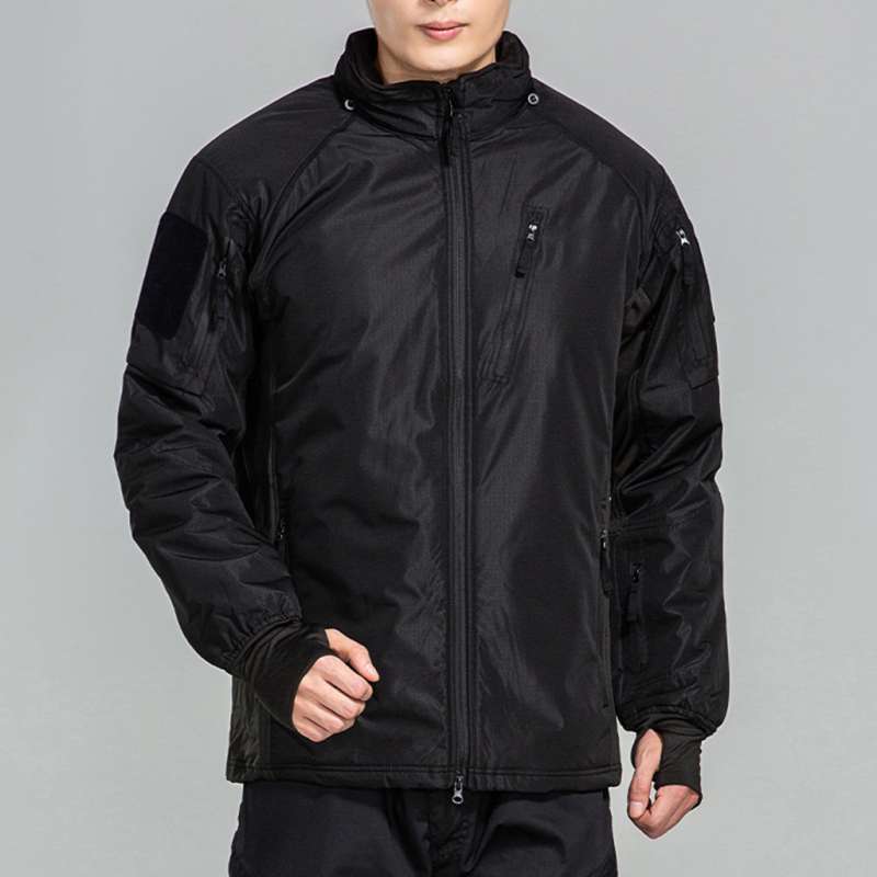 black waterproof rain jacket