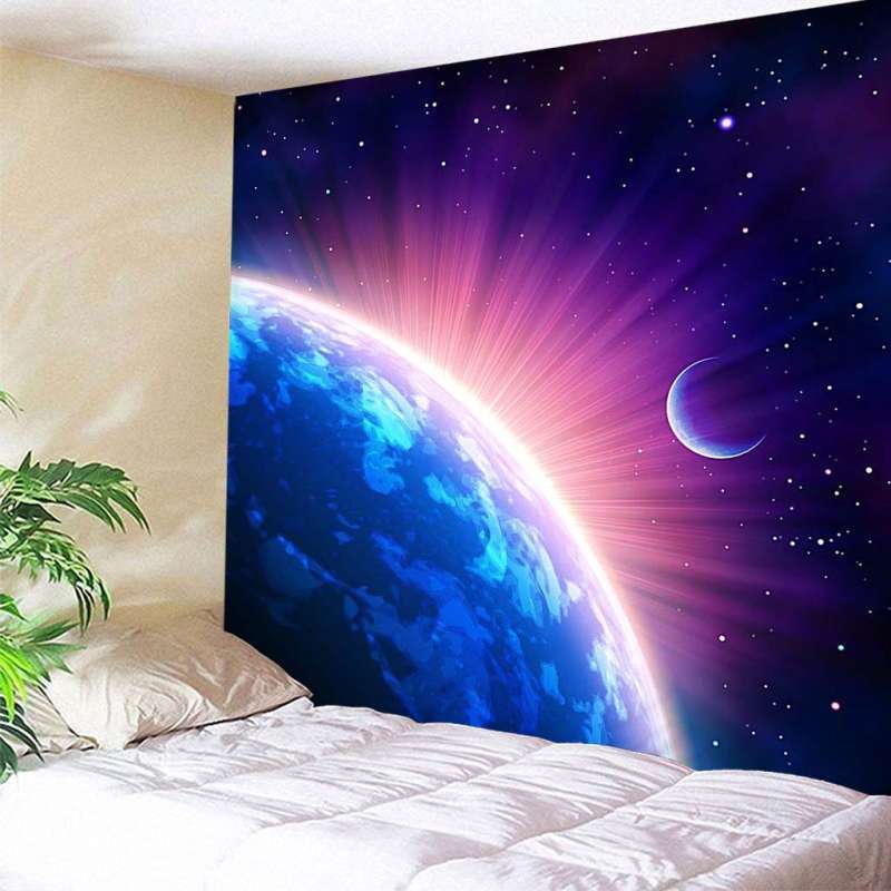 Wall Hanging Tapestry Throw Bedspread Cover Backdrop Curtain Polyester Space 