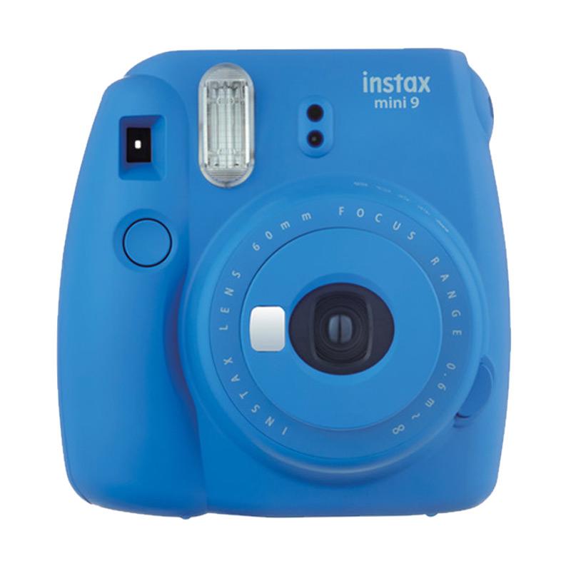 Fujifilm Instax Mini 9 Instant Film Camera - Cobalt Blue + Paper instax 1 Pack 10 sheet