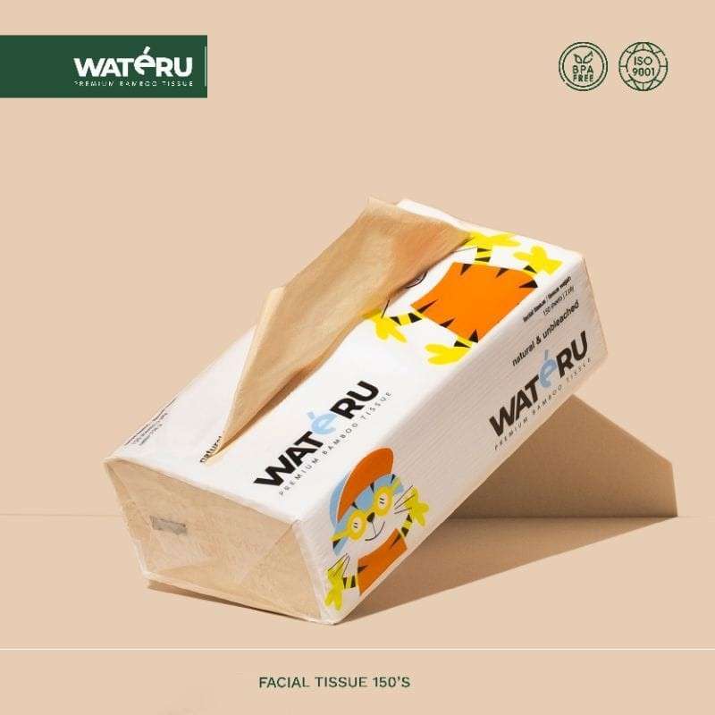 Wateru Premium Bamboo Tissue Facial Tissue 150 sheets 2 ply