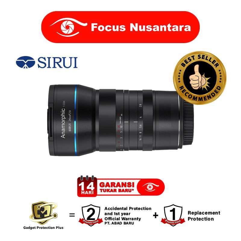 FOCUS NUSANTARA SIRUI 24mm Anamorphic Lens for E-Mount