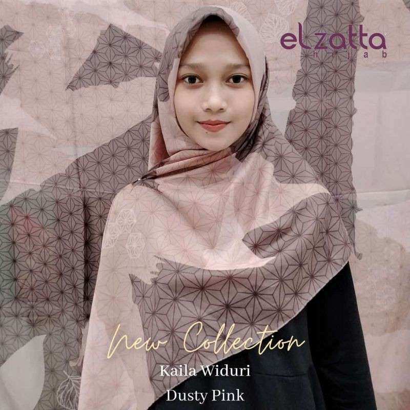 Jual Elzatta Hijab Segiempat Motif Terbaru Kaila Widuri Di Seller