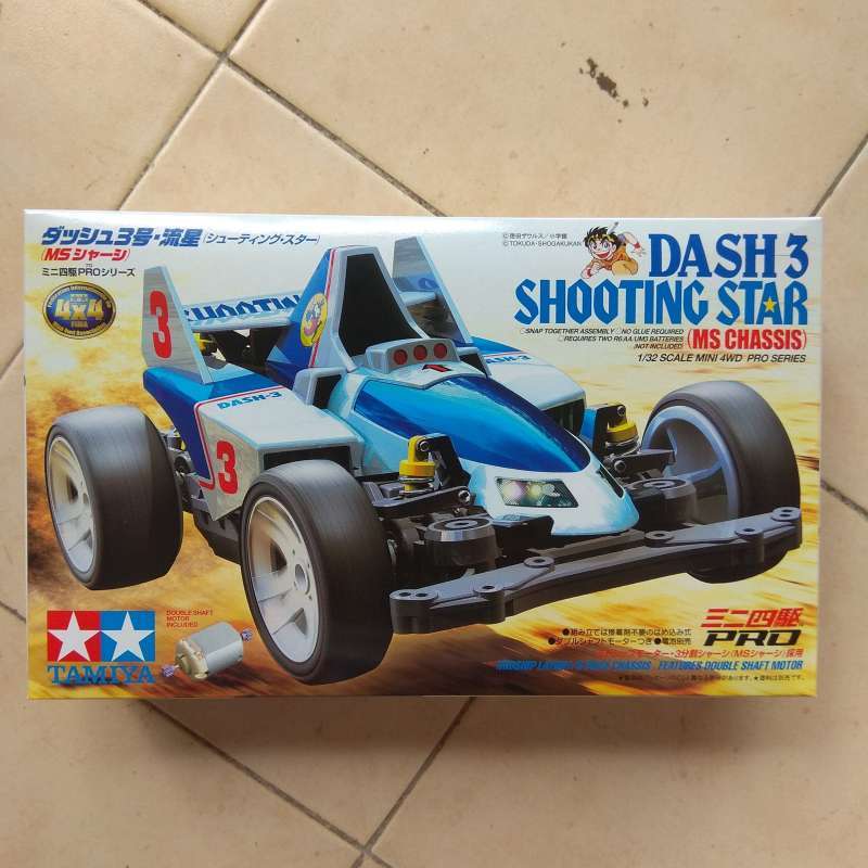 Tamiya Mini 4WD PRO Dash 3 Shooting Star – Telaio MS Con Motore Bialbero, Kit Di Montaggio Senza Colla, Velocità E Personalizzazione