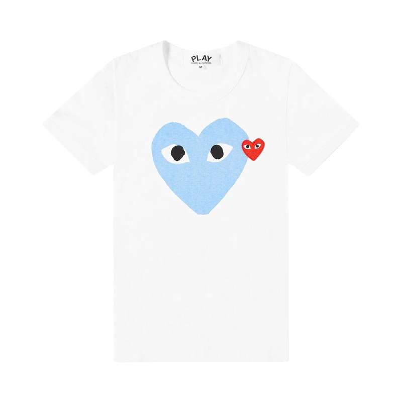 T-Shirt White Blue Woman 