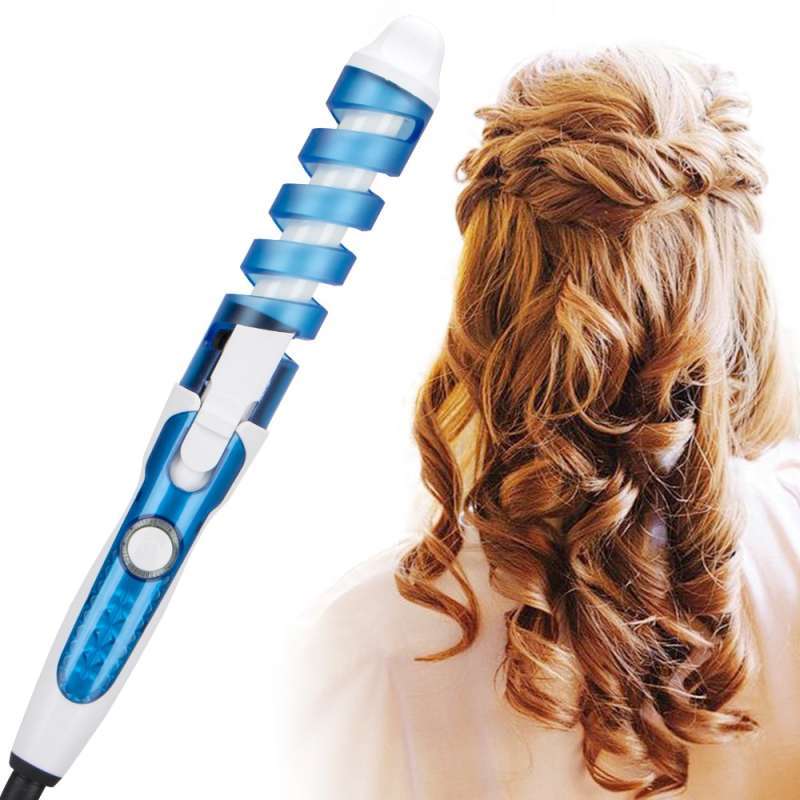Plugged in spiral curling iron store