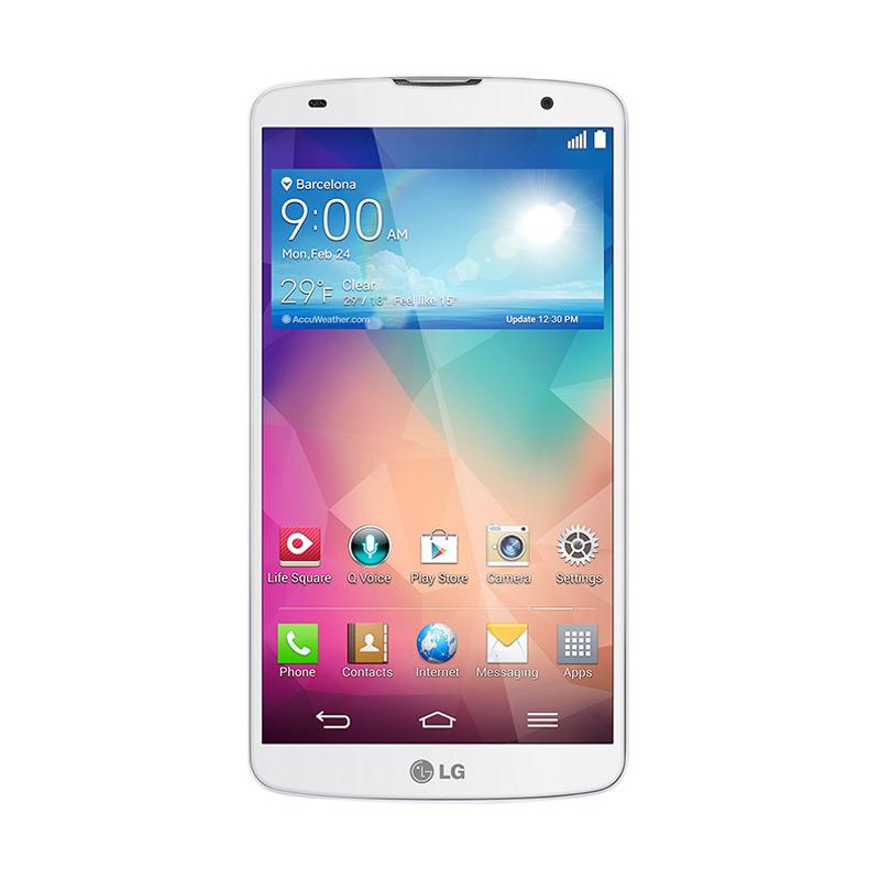 ICT 2017 - LG G Pro 2 - White + Free Voia Flip Cover Case for LG G pro 2 - Sky Blue