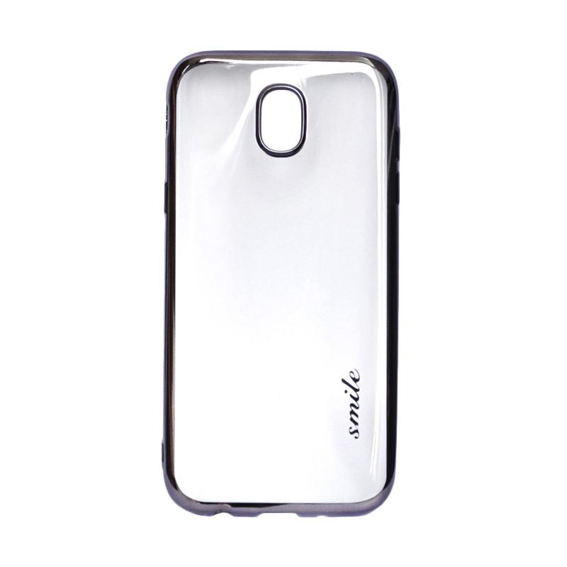 Beli SMILE Ultrathin Shining List Chrome Softcase Casing for Samsung Galaxy J5 Pro - Black Online