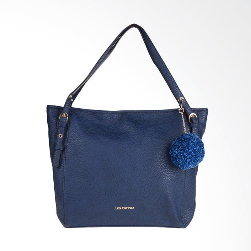 Lescatino Marina Shoulder Solid Tas Tangan Wanita - Navy Blue