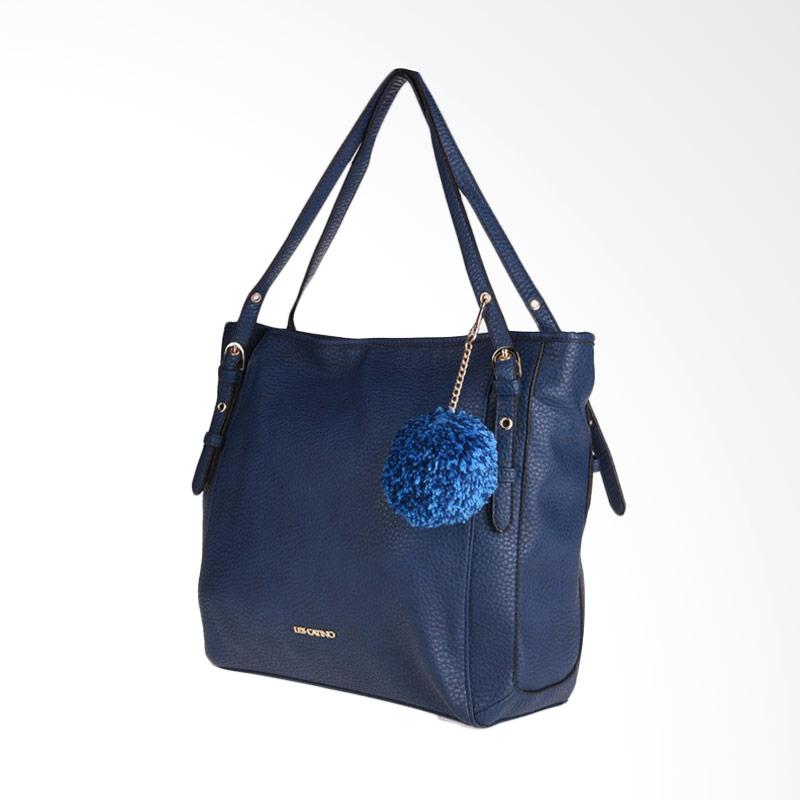 Lescatino Marina Shoulder Solid Tas Tangan Wanita - Navy Blue