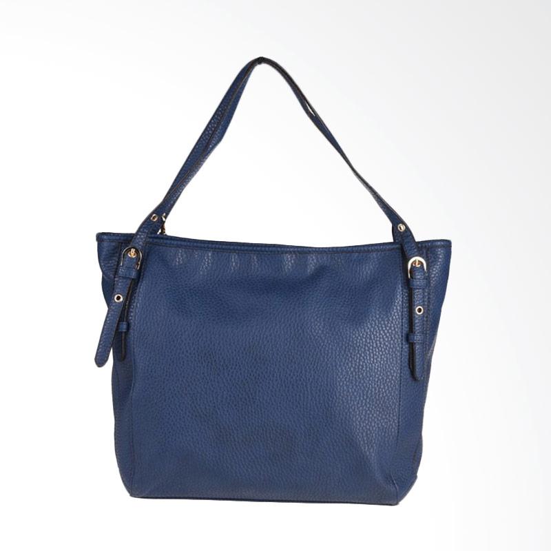 Lescatino Marina Shoulder Solid Tas Tangan Wanita - Navy Blue