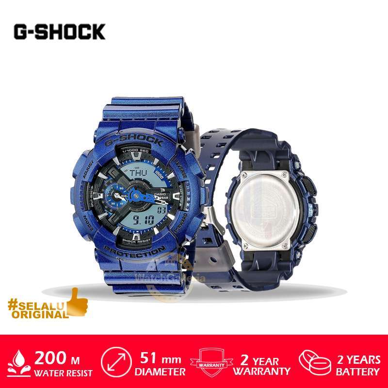 Promo CASIO G Shock Jam Tangan Pria Blue GA 110NM 2ADR Diskon 35