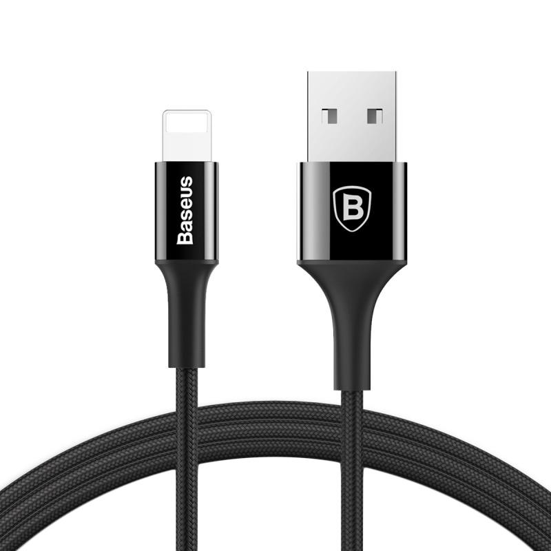 Produk Baseus Lightning Lamp Cable Fast Charge & Quick Transmission Data Cable - Hitam [2