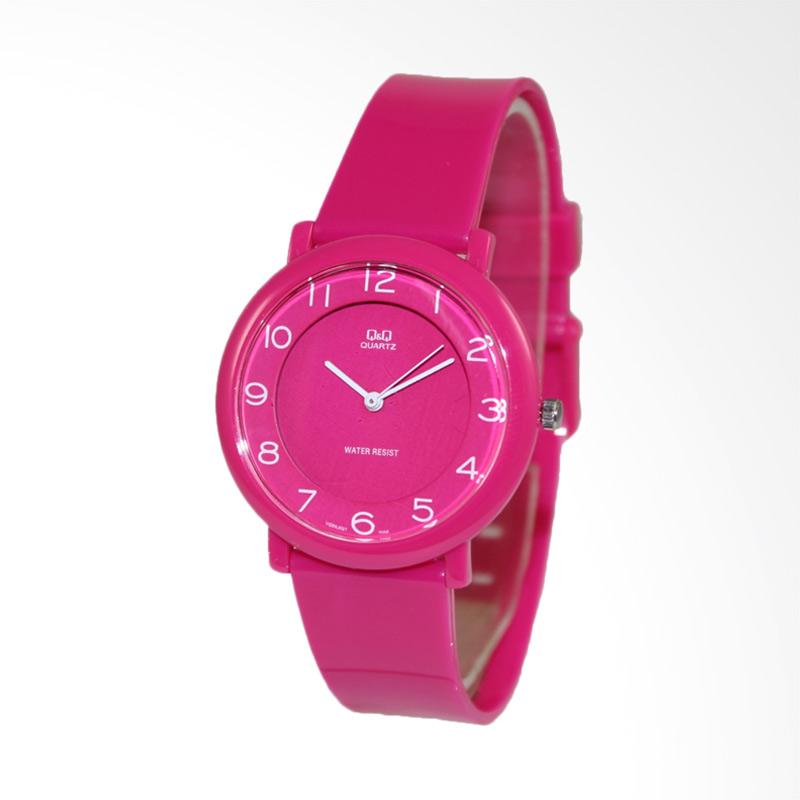 Putih QQX 1054 05. Q&q Jam Tangan Analog Pria Rubber Hitam Dial .