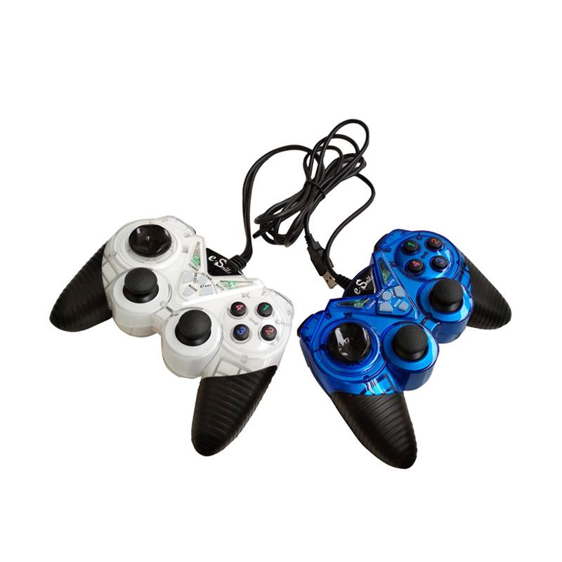 Harga Dan Keunggulan ESmile 9082 Turbo Double Getar Gamepad - Putih Biru Online Shop