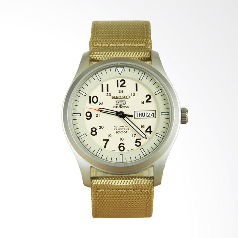 Jual Seiko 5 Sports Canvas Strap Stainless Steel Jam Tangan Pria