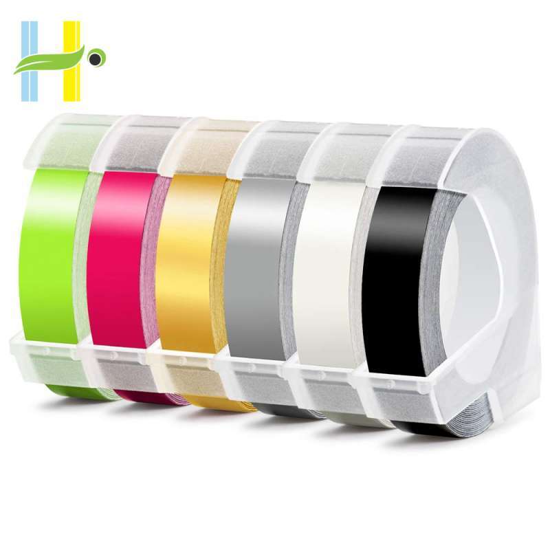 Jual 6 Roll Embossing Label Maker Tape 3D Plastic 9mm x ...