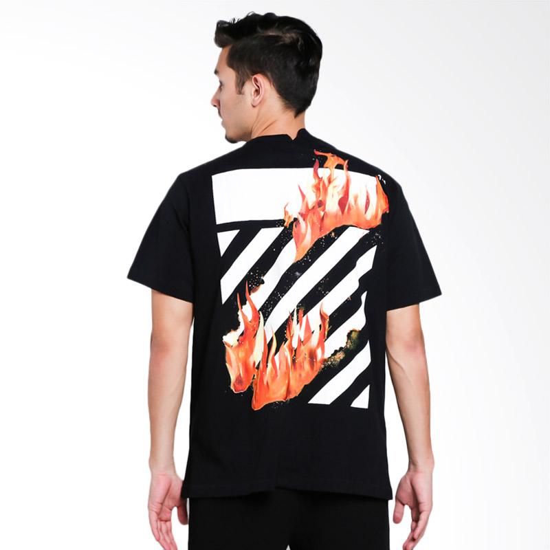 Off white top t shirt fire