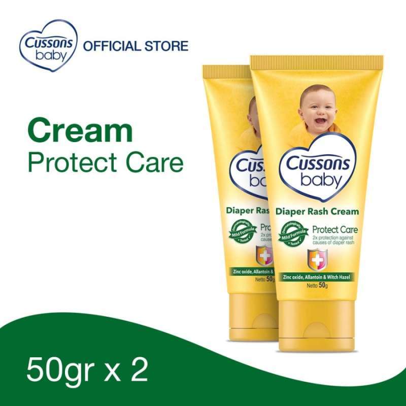Promo Cussons Baby Diaper Rash Cream Protect Care 50 gr Twinpack