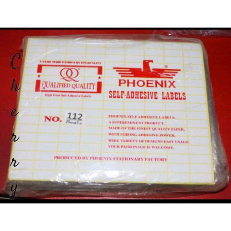 Kertas Label / Label Sticker No. 112 / Harga 1 pak