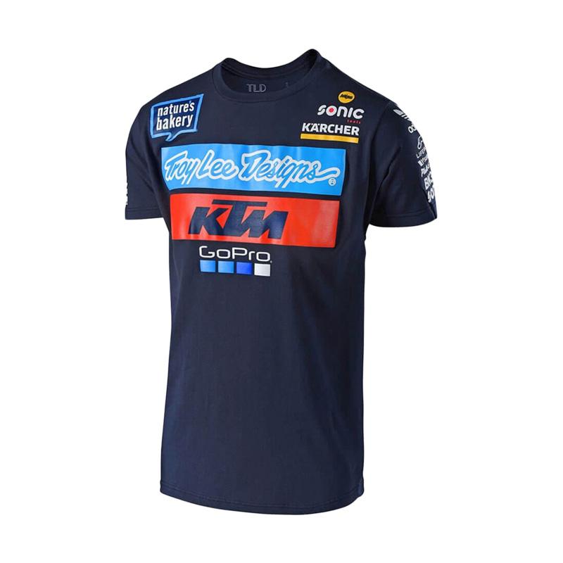 Jual Troy Lee Design Tld Ktm Team Tee T Shirt Pria Navy 7016443