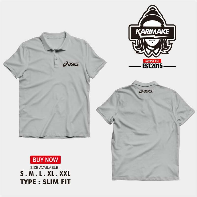 Promo Polo Shirt Kaos Polo Asics Logo 